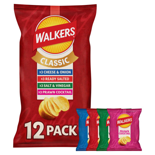 Walkers Walkers Classic Pack Crisps 12 x 25g 2