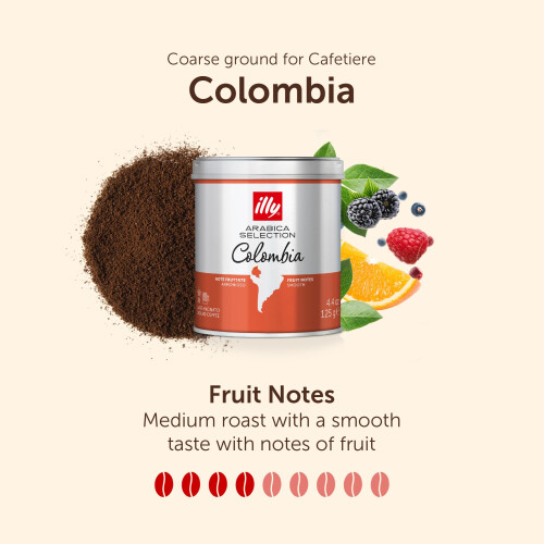 illy Colombia Ground Coffee Medium Roast Single Origin 100 Arabica Coarse G 1