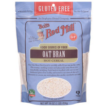 Bob's Red Mill - Gluten Free Oat Bran, Good Source of Fiber, Hot Cereal, 454g Pouch