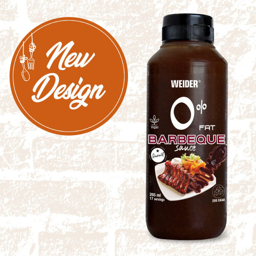 Weider Zero Barbecue Sauce. Zero Fat Sauce. Zero Sugar. 265 ml 1