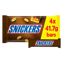 Snickers Chocolate Bars, Caramel, Peanuts & Milk Chocolate, 4 x 41.7g
