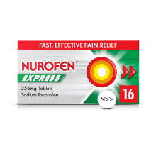 Nurofen Express Ibuprofen 256mg, 16 Tablets - Pain, Sinus, Migraine, Headache, T