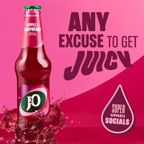 J2O Fruit Juice, Apple & Raspberry, 275ml Bottle (Pack 10) 2