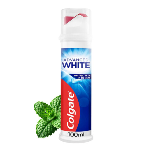 Colgate Colgate Advanced White Toothpaste Pump 100ml - Whitening 1