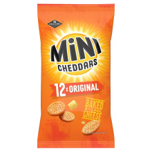 JACOB'S Mini Cheddars Original Crisp Multipack, Baked with Real Cheese, 12 x 23