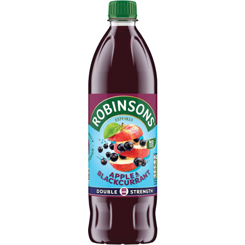 Robinsons Apple and Blackcurrant Squash No Added Sugar, 1L 1