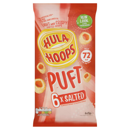 Hula Hoops PUFT Salted Multipack 6 x 15g 1