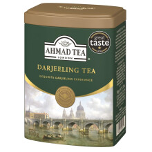 Ahmad Tea English Scene Caddy with Darjeeling Tea - 100g Loose Leaf Tea