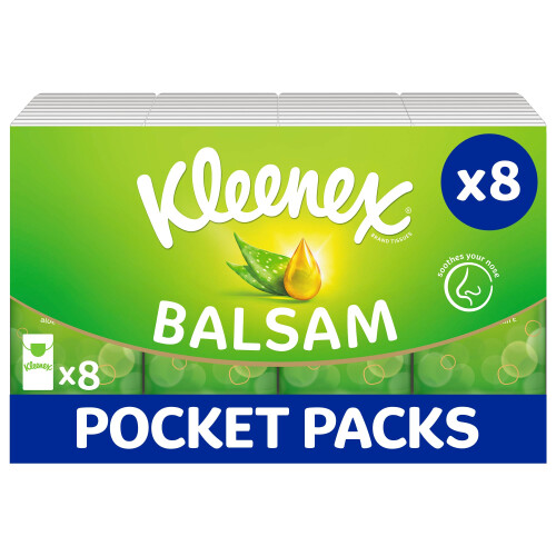 Kleenex Kleenex Balsam Travel Tissues - Multipack 8 Tissue Packs