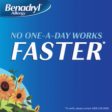 Benadryl Allergy One A Day 10 Mg Tablets - Effective and Long-Lasting Relief from Hay Fever, Pet, Skin and Dust Allergies - 30 Count