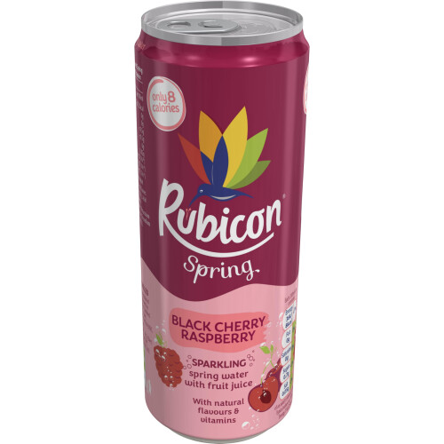 Rubicon Rubicon Spring 12 Pack Black Cherry Raspberry Sparkling Spring Water w