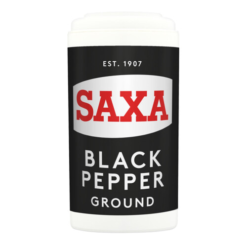 Saxa Ground Black Pepper, 25 g Shaker (1-Pack)