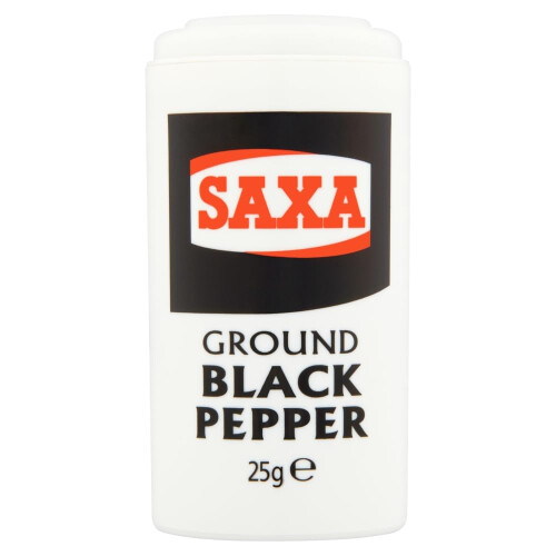 Saxa Ground Black Pepper, 25 g Shaker (1-Pack) 1