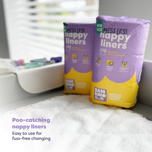 Bambino Mio, Messless Nappy Liners, Biodegradable, 100 Liners, (16cm x 29cm) 2