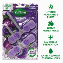 Zoflora Midnight Blooms Rim Blocks 2 x 48g Pack Continuous Freshness