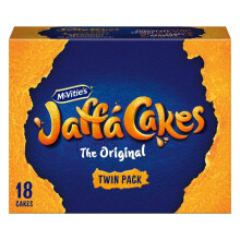 McVitie's Jaffa Cakes Original Chocolate Biscuits Twin Pack 18 Cakes, 198g