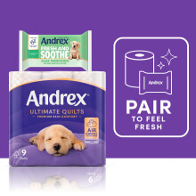 Andrex Ultimate Quilts - 9 Mega Rolls, Soft, Thick Sheets
