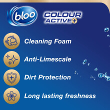 Bloo Colour Toilet Rim Block Colour Active Blue Fresh Flower | 4 in 1