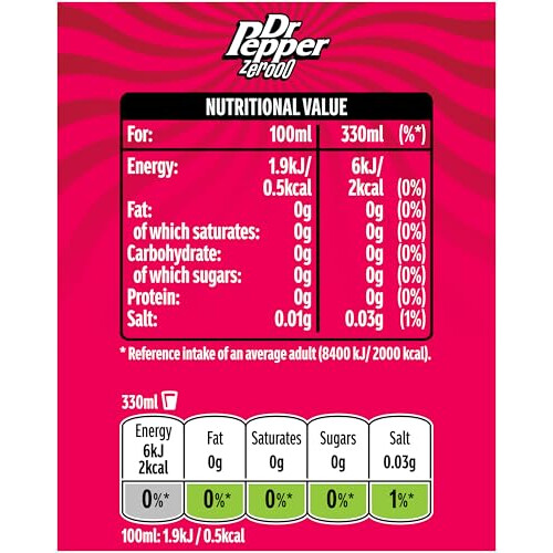 Dr Pepper Dr Pepper Zero 8 x 330ml 2