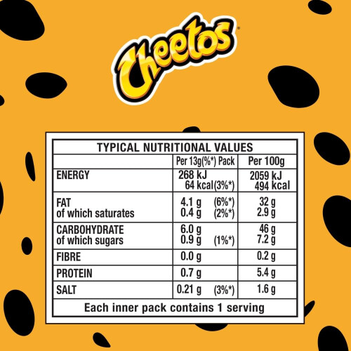Cheetos Puffs Cheese Multipack Crisps 6x13g 1