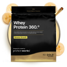 Protein Works | Whey Protein 360 - GOLD Innovation, Whey Protein Powder, Premium Tri-Protein Blend, Digestive Enzymes, 12 Vitamins & Minerals, Banana