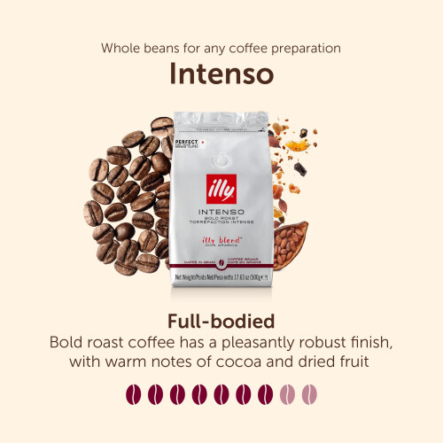 illy Intenso Coffee Beans, Dark Roast 500g 2
