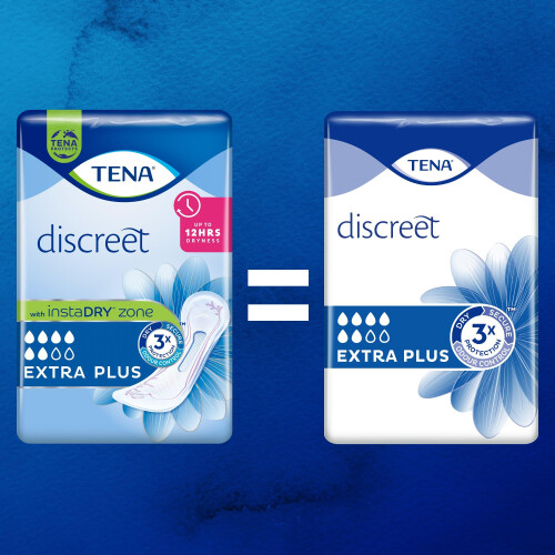 Tena TENA Discreet Extra Plus, 96 Incontinence Pads Individually Wrapped, 2