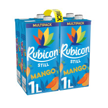 Rubicon Still Mango Juice - Made with Real Handpicked Fruit Mango - Bold and Intense Tropical Juice Drink - Multipack Fruit Juice Cartons - 4x1L