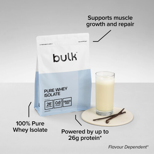 Bulk Pure Whey Protein Isolate Powder Shake, Vanilla, Packaging May Vary, 1000 g 2