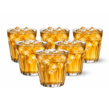 Duralex Provence Tumblers 20cl Set of 6 Clear Glass Whiskey Juice Drinking Glasses Durable Everyday Tumblers for Water Cocktails Home Use