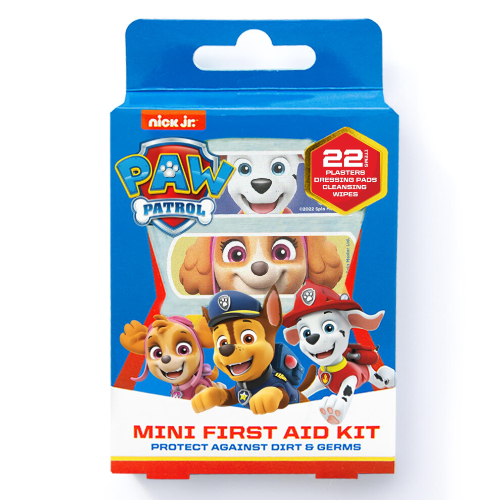 Jellyworks Paw Patrol Childrens Plaster First Aid Kit Including Saline Solution Wound Clean