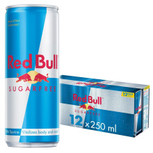 Red Bull Energy Drink Sugar Free, 250ml (Pack 12)