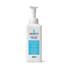 INVIRTU Alcohol Free Hand Sanitiser Foam 600ml – Non-Scented Hand Cleansing Foam – Family Size – Gentle on Skin