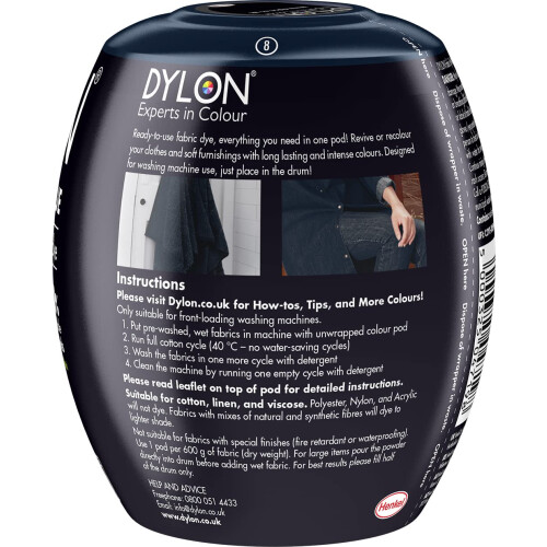 Dylon DYLON Washing Machine Fabric Dye Pod, Navy Blue, 350g 1