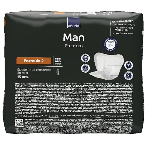 Abena Man Formula 2 Incontinence Pads - 700ml, 15PK 2