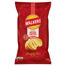 Walkers Ready Salted Multipack Crisps, 12 x 25 g