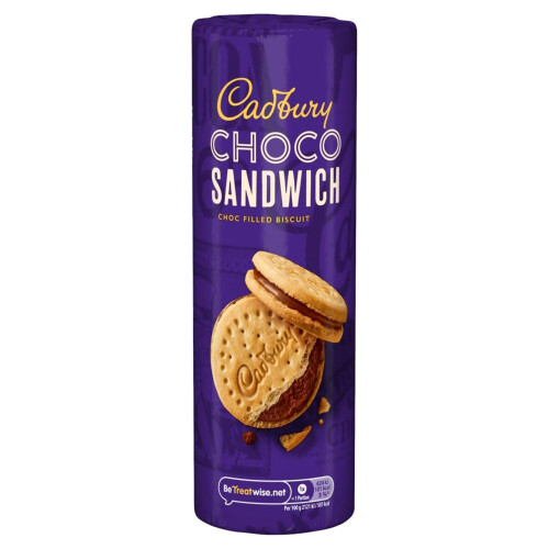Cadbury Cadbury Choco Sandwich Biscuit, Chocolate Filled Biscuits for
