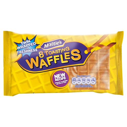 McVitie's Toasting Waffles, 8 x 28 g Waffles per Pack (Pack of