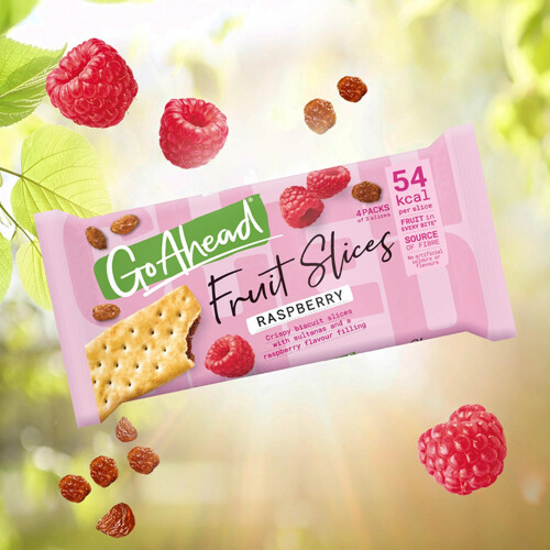 Go Ahead Raspberry Crispy Fruit Slices Snack Bars Multipack 4 x 436 g 2