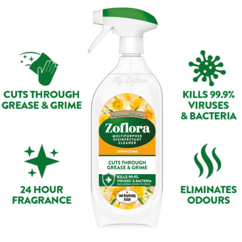 Zoflora Zoflora Springtime Multipurpose Disinfectant Trigger Spray, 1 x 800ml 2