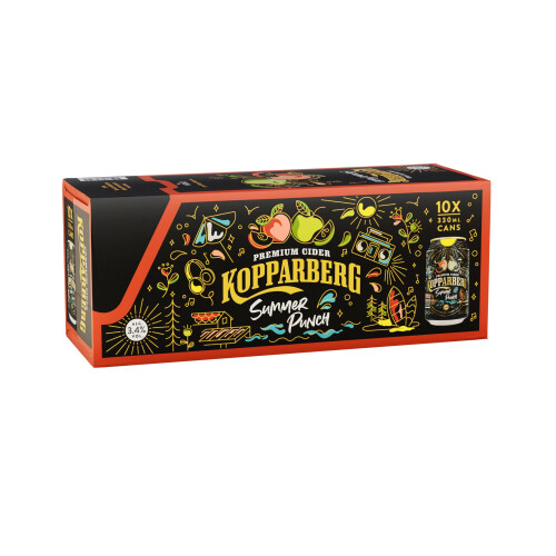 Kopparberg Fruit Cider, Summer Punch, 10 x 330ml