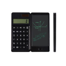 Tablette d'écriture solaire pliable et portable avec écran LCD (noire)