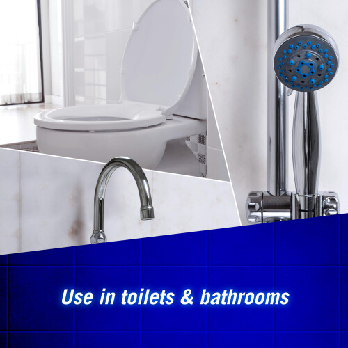 Domestos Domestos Mint Boost Bleach Foam sprays upside down for a sparkling cle 1