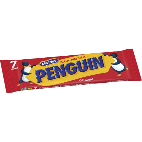 McVitie's Milk Chocolate Flavoured Penguin Biscuit Bars, 7 Biscuits 1