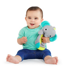 Bright Starts Snuggle Teethe BPAFree Crinkle Teething Plush Baby Toy
