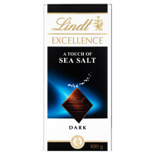 Lindt Excellence Dark Sea Salt Chocolate Bar Each, 100g