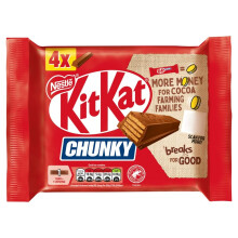 KitKat Chunky Milk Chocolate Bar 4 Pack 160g, 4 x 40g