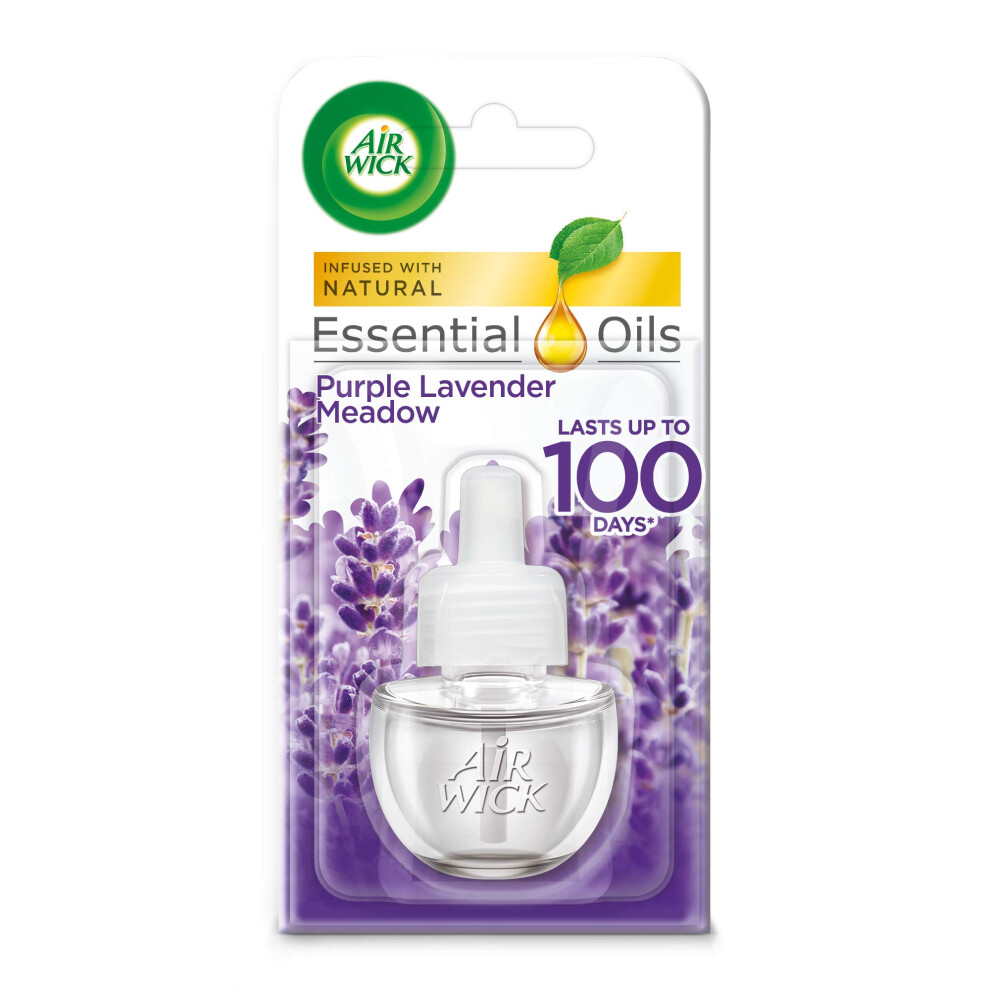 Airwick Purple/Lavender Air Wick Essential Oils Plug In Refill Air Freshener Meadow, 19Ml