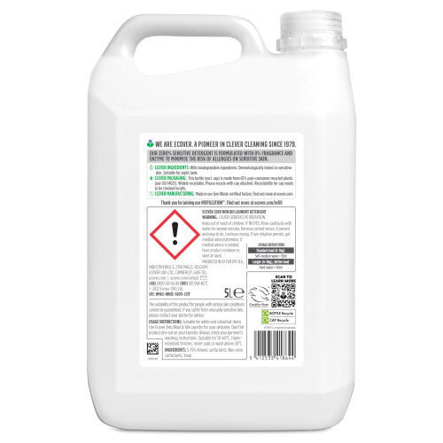 Ecover Ecover Zero Non-Bio Laundry Detergent Refill, For Sensitive Skin, Baby Laundry W 1