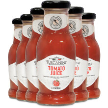Tuscanini Premium Italian Tomato Juice, 200ml (Pack of 6) | Low Sodium Tomato Juice | Great for Cocktails | Non GMO Verified